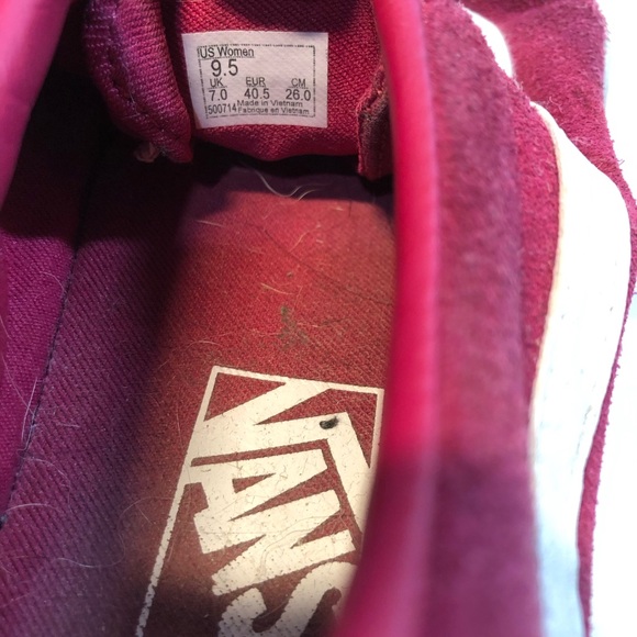 Vans Unisex old School suede Burgundy Ward Low Top Lace-Up Skateboard Shoe W 9.5 - Picture 6 of 13